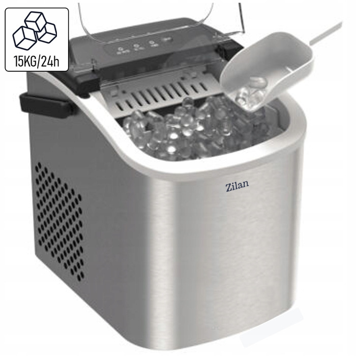 Льодогенератор Zilan ICE MAKER 15 кг, сріблястий/сірий, 95 Вт