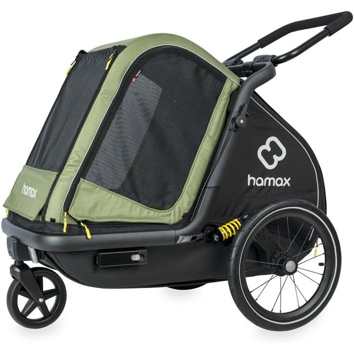 Hamax Puto Hundeanhänger (M, grün) - велосипедний причіп для собак, великий, зелений