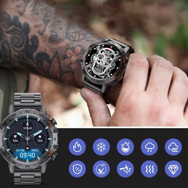 Чоловічий смарт-годинник JG Smart Hammer Black, чорний