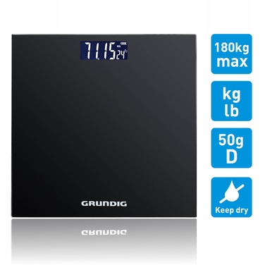 Електронні ваги для ванної Grundig, до 180 кг, LCD-дисплей