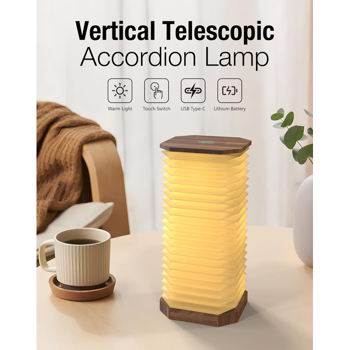 Настільна лампа для спальні та вітальні, регульована висота та яскравість, тепле світло, для читання, навчання, офісу, дому, гуртожитку (без ручки)