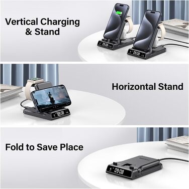 Зарядний стан для Apple SwanScout 701A: iPhone, Apple Watch, AirPods. Підходить для iPhone 6-17