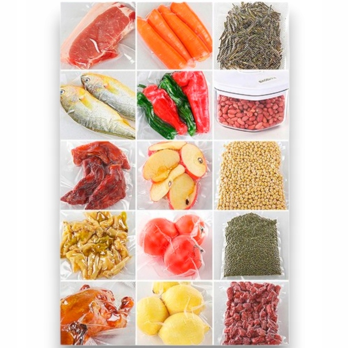 Вакуумний пакувальник Ruhhy для продуктів з вагами, 120 Вт, 30 см, 5 вакуумних пакетів у комплекті