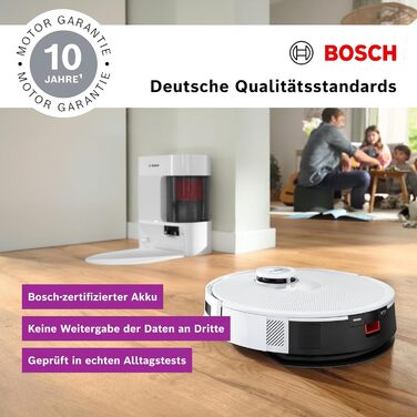 Робот-пилосос Bosch Spotless BCRD1W з функцією миття, 11000 Па, білий