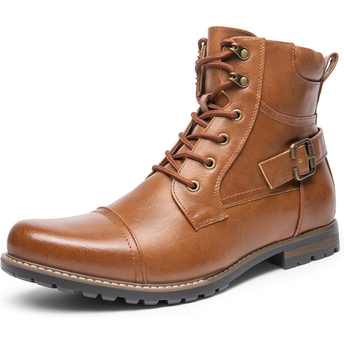 Чоловічі мотоциклетні черевики Bruno Marc: класичні черевики-човники, коричневі (39 EU)