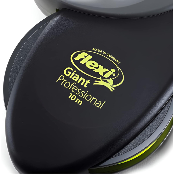 Flexi Giant L: рулетка для собак великих порід до 50 кг, 8 м, чорний/неоновий жовтий