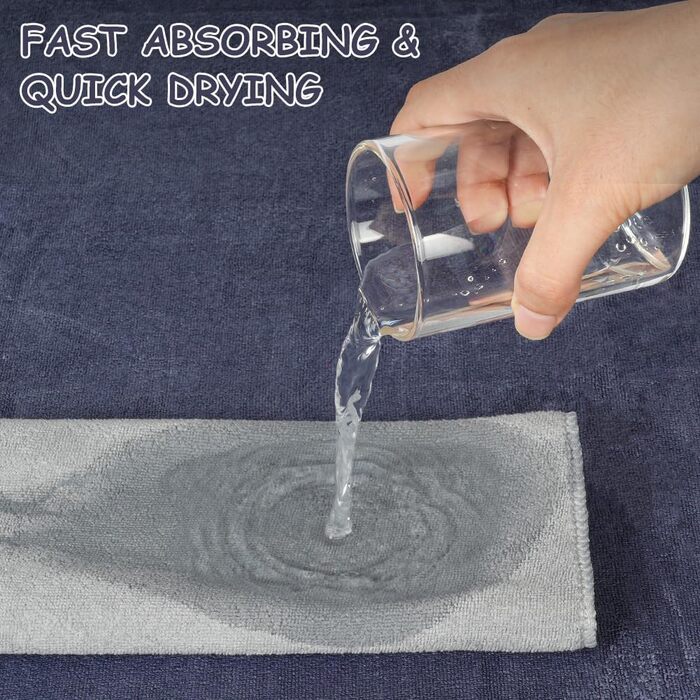 Мікрофібровий рушник URAQT, набір 12 шт. - Швидковисихаючий рушник з мікрофібри для сауни, фітнесу, спорту, подорожей, пляжу - 30x30 см