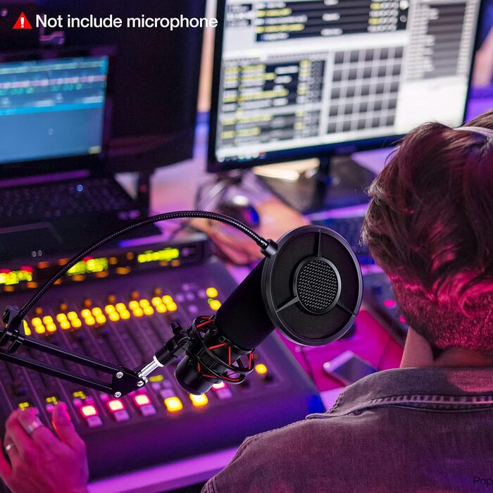 Кріплення для мікрофона HyperX QuadCast/ProCast YOUSHARES (PS-T7) з поп-фільтром, професійний штатив-кріплення для мікрофону, червоний