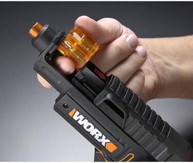 WORX WX121 акумуляторний ударний дриль-шуруповерт 12V – потужний безщітковий набір – 2-швидкісна коробка передач до 38Nm – легкий та компактний – холостий хід 0-450/0-1700 об/хв – з акумулятором, зарядним пристроєм та кейсом (з можливістю заміни патрона)