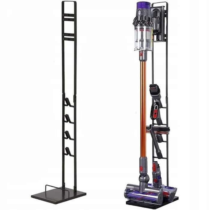Стійка для пилососа Dyson V6-V15: металева база, тримач для насадок, без свердління, 127 см