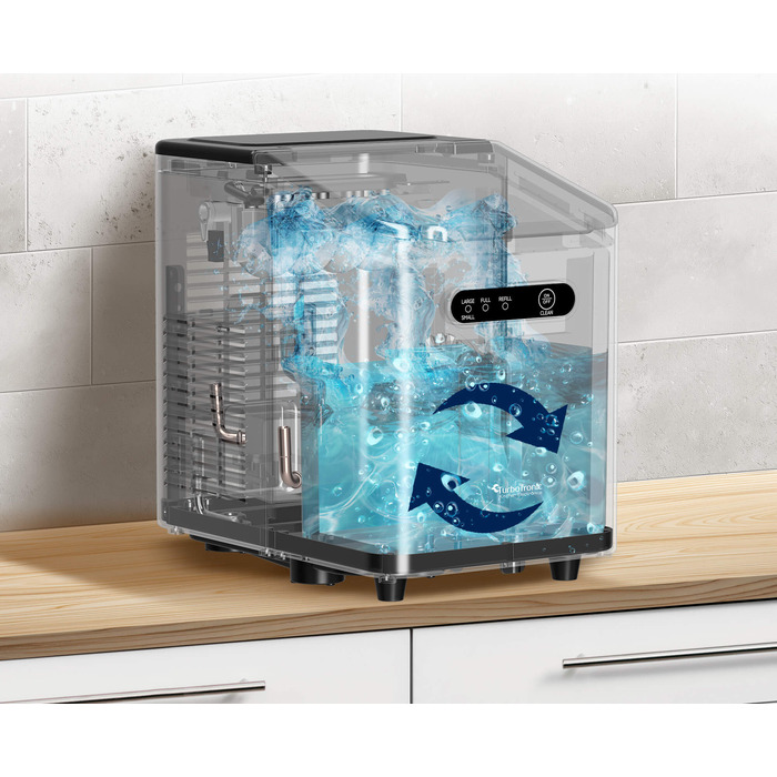Льодогенератор TurboTronic, чорний, 10 кг/24 год, 110 Вт