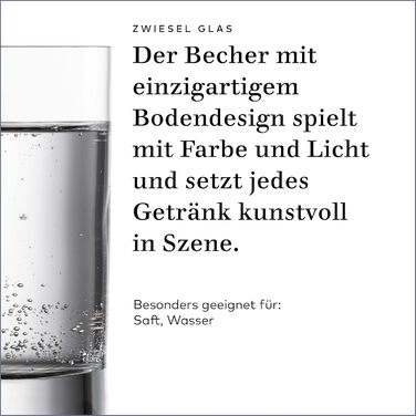 Zwiesel Glas Echo Mug (Set of 4), modern drinking glass with a special base, dishwasher-safe Tritan crystal glasses, Made in Germany (Art.-Nr. 123380)
