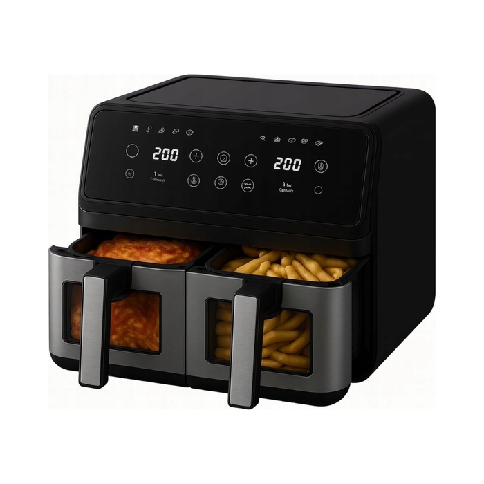 Аерофритюрниця Girox 9L 2200W з двома камерами