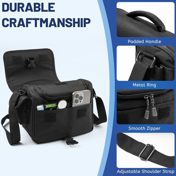 Водонепроникна сумка для камери SLR з дощовиком, ударостійка фотосумка з підкладкою, для щоденного використання (чорна)
