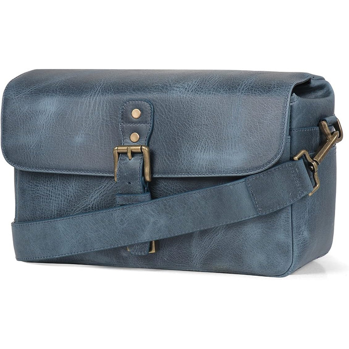 Чохол для камери MegaGear Torres з натуральної шкіри, оливковий (синій)