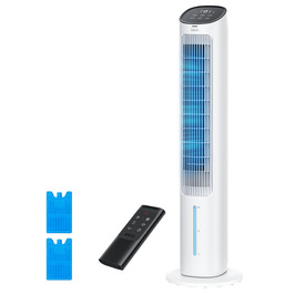 Охолоджувач повітря Dreo з водяним охолодженням, 40 дюймів, 80° поворот, 3 режими, 4 швидкості, білий, з пульт