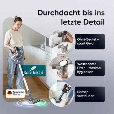 Акумуляторний пилосос 3-в-1 з LED-дисплеєм та індикатором заряду акумулятора | Безщіткова турбощітка для видалення шерсті тварин | Бездротовий пилосос-комлект без мішка для авто, килима та дому