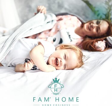 FAM' Home Baby Duvet and Pillow Set Cheeky Fox, Children's Duvet 100 x 135 and 40x60 cm Pillow | Oeko-Tex Standard 100 Certified | Anti-allergy Option | Suitable for 70x140 cm beds, 100 x 135 cm and 40x60 cm all-season duvet