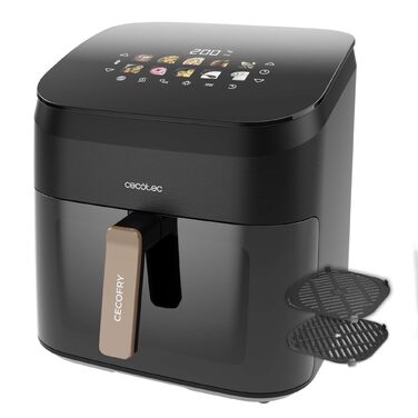 Фритюрниця-аерогриль Cecotec Cecofry & Grill Smokin' 6500 Plus 6.5л, 2200 Вт, з димогенератором, 10 програм, чорна