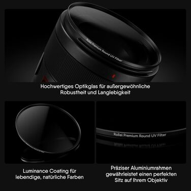 Захисний UV-фільтр Rollei Premium 77 мм для об'єктивів камери, багатошарове покриття, світлопропускання 99%