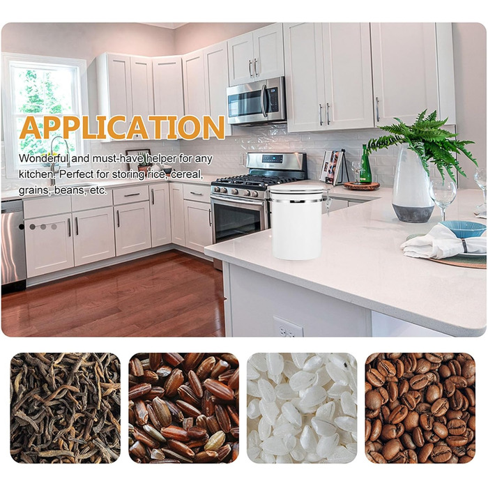 Кавовий контейнер ZONJIE 2.8л з нержавіючої сталі, вакуумний, з CO2-вентилем та датою, для кавових зерен