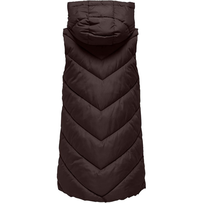 Жіноча степкова жилетка JACQUEINE de YONG JDY JDYSkyar з капюшоном, шоколадний торт (XL)