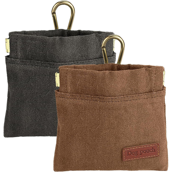 Сумки для дресирування собак Leckerlibeutel, 2 шт., для винагороди, портативні, для цуценят, з автоматичним закриттям, для прогулянок, поведінкова корекція, для подорожей, сіро-зелені