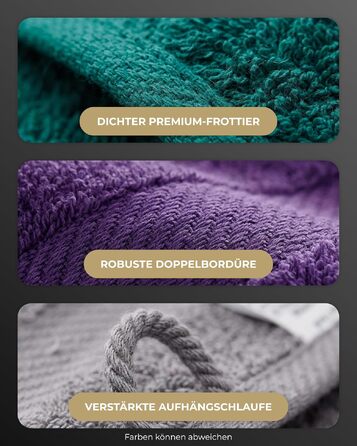 Набір махрових рушників 50x100 см, 100% бавовна, 600 г/м², Oeko-TEX, червоні, 8 шт