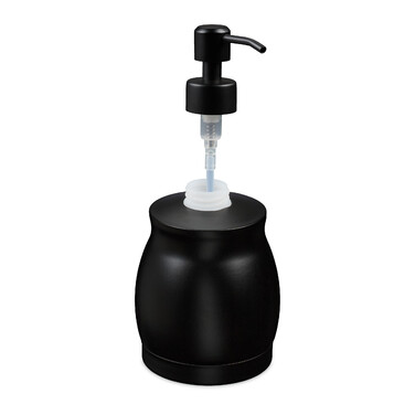 Relaxdays Stainless Steel Soap Dispenser, 390 ml