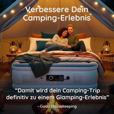 Huddle® Luxury Never Deflate - Надувна Матрац з Інтегрованою Насосом та Технологією SlumberGuard™ (King)