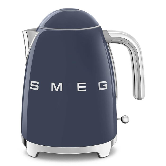 Електричний чайник Smeg KLF03WHEU 1.7л, 2400Вт, з фільтром від накипу та системою м'якого відкриття кришки, темно-синій (Navy Blue)