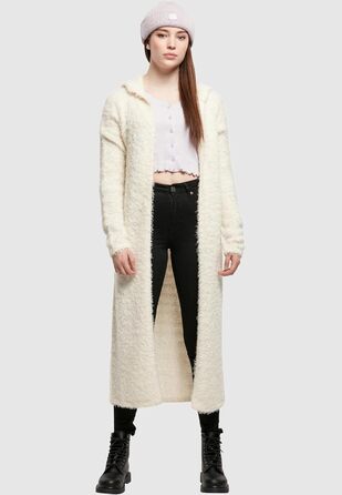 Кардиган жіночий Urban Classiс з капюшоном та пір'ям, чорний (3XL, Whitesand)