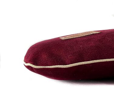 М'яке ліжко-подушка для собак та котів. Зміцнена, м'яка, безпечна для тварин. Розмір 60x40 см, колір вишня (XS)