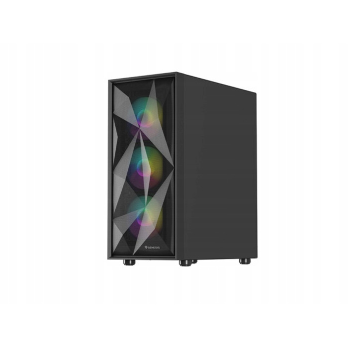 Корпус для комп'ютера Genesis Diaxid 605 ARGB Midi Tower ATX, вікно, чорний