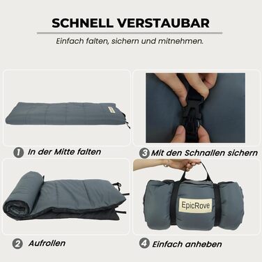 Водонепроникний килимок для собак 110x68 см – килимок для авто, подорожей та активного відпочинку (сірий)