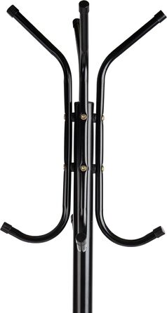 Mind Reader Alloy Collection Coat Rack with 11 Hooks, Metal, Colored (Black)