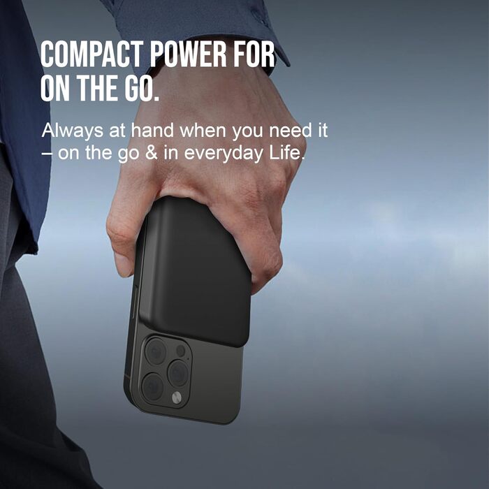 Портативний зарядний пристрій Powerbank Mini [9000mAh] білий - Швидка зарядка, PD20W, Type-C вхід/вихід, LED-індикатор заряду, USB та Type-C порти