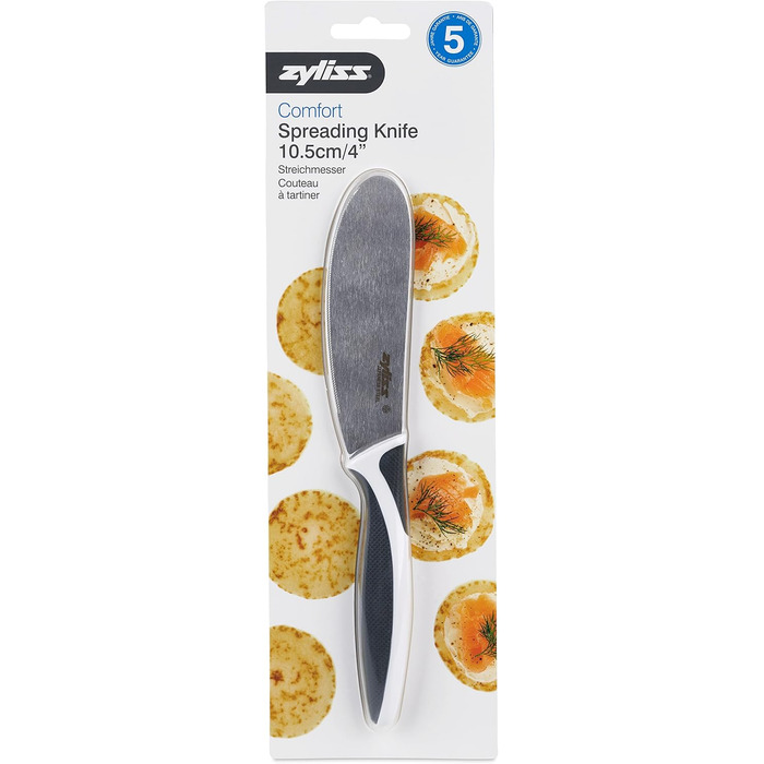 Zyliss Comfort Kitchen Knife Set - 6 Piece Stainless Steel Knife Block Set with Shears - Dishwasher Safe - 5 Year Warranty
