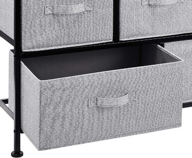 Amazon Basics - Closet Storage Organizer with 5 Extra-Wide Fabric Drawers, White (Black)