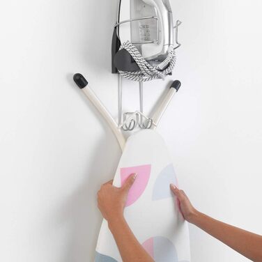 Brabantia - Iron Holder - Made from heat-resistant materials - One size - Suitable for all common (steam) irons - Cool Grey - 38.1 x 16 x 19.5 cm 1 Grey
