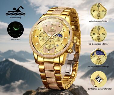 Чоловічий наручний годинник OLEVS з натурального дерева (клен), водонепроникний кварцовий годинник у бізнес-стилі, модель 3645