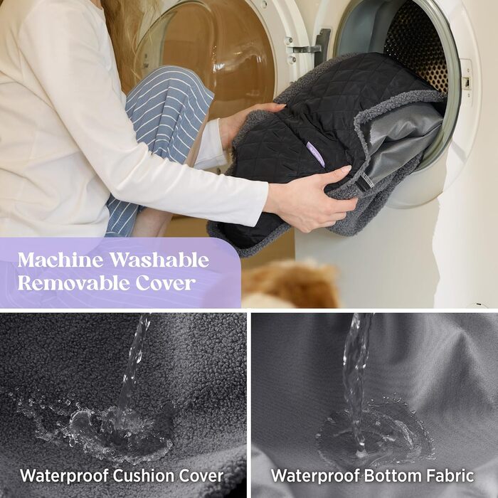 Автокрісло для собак Lesure - чорне, для маленьких собак, водовідштовхувальне, з поворотком для повідка