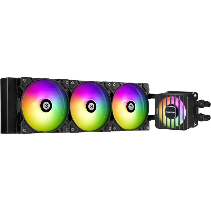 Система водяного охолодження ENERMAX LIQMAXFLO 360mm з RGB підсвіткою (LGA 1700, 1200, AM5, AM4) - Xtreme Dual Chamber Pump, 380W+ TDP, 2x 120mm вентилятори