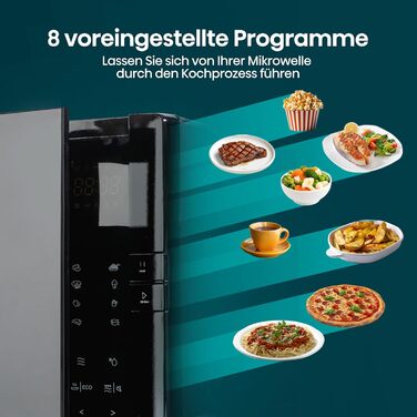 Мікрохвильова піч Hisense H20MOBS4HI 25 л з InverterTech, керамічним покриттям та цифровим керуванням