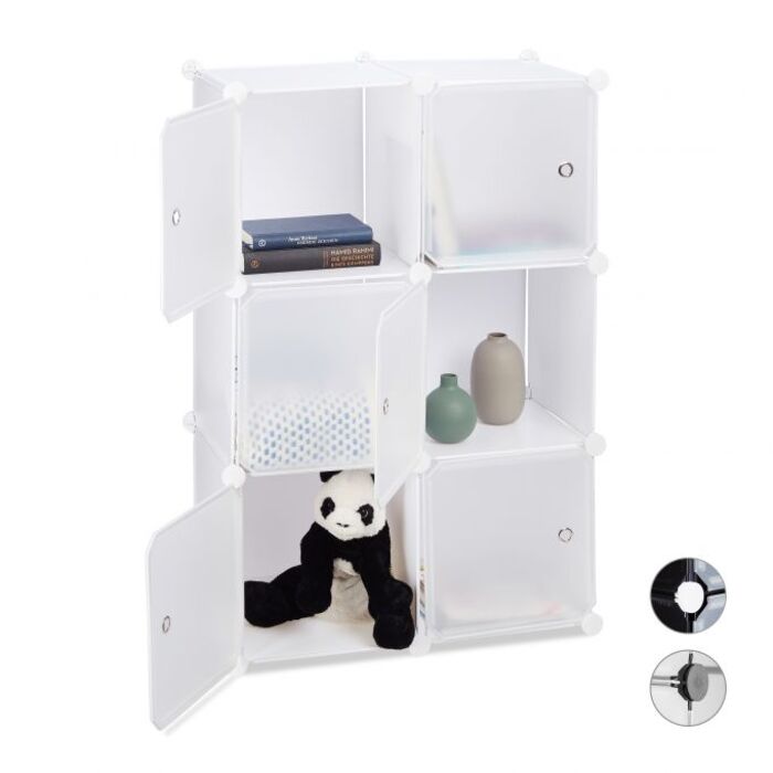 Relaxdays 6-Door Storage System