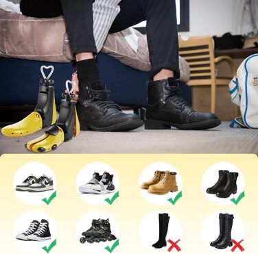Exshoiu Boot Trees, Boot Shapers for Men and Women, Boot Stretcher, Boot Formers for Adjustable Width and Length, Adjustable Boot Shapers