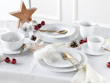 CreaTable Tafelservice Barcelona, 12-teilний сервіз з порцеляни, Made in Europe