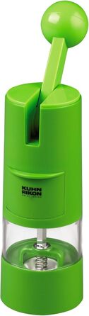 Ручний млинок для солі та перцю KUHN RIKON Ratchet Grinder, керамічний механізм, зелений, пластик, регульований помел, 5.8x5.8x21.5 см