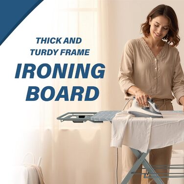 Гладильна дошка STANEW XXL 120 x 45 см – розкладна та регульована по висоті з системою безпеки, підставкою для праски та неслизькими ніжками
