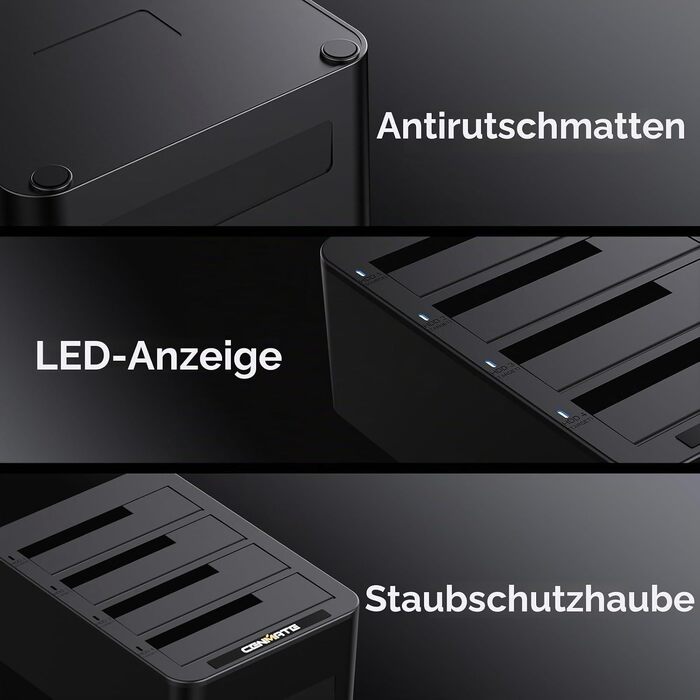 Док-станція для жорстких дисків CENMATE на 3 слоти для SATA HDD/SSD 2.5